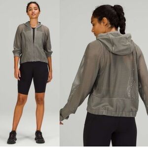 13. Lululemon Relaxed Fit Mesh Jacket-Grey Sage